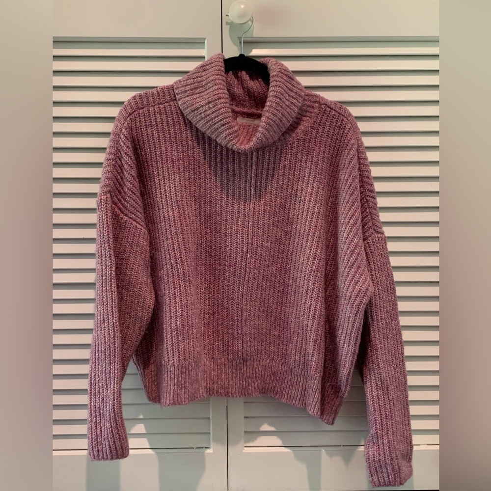 Cozy pink Lucky Brand sweater L